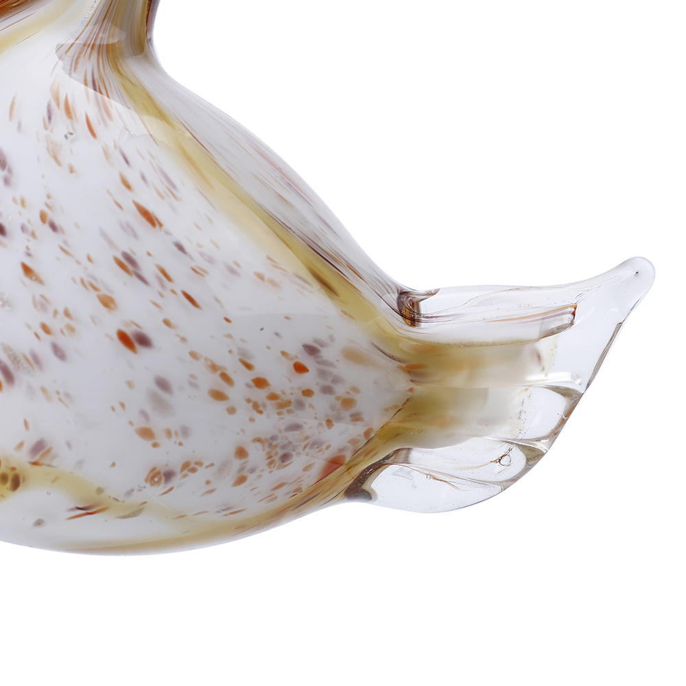 76211	 L8"W5.5"H7" - GLASS CHICKEN FIGURINE