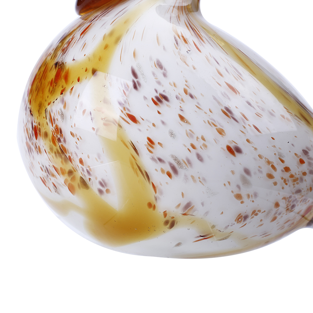 76211	 L8"W5.5"H7" - GLASS CHICKEN FIGURINE