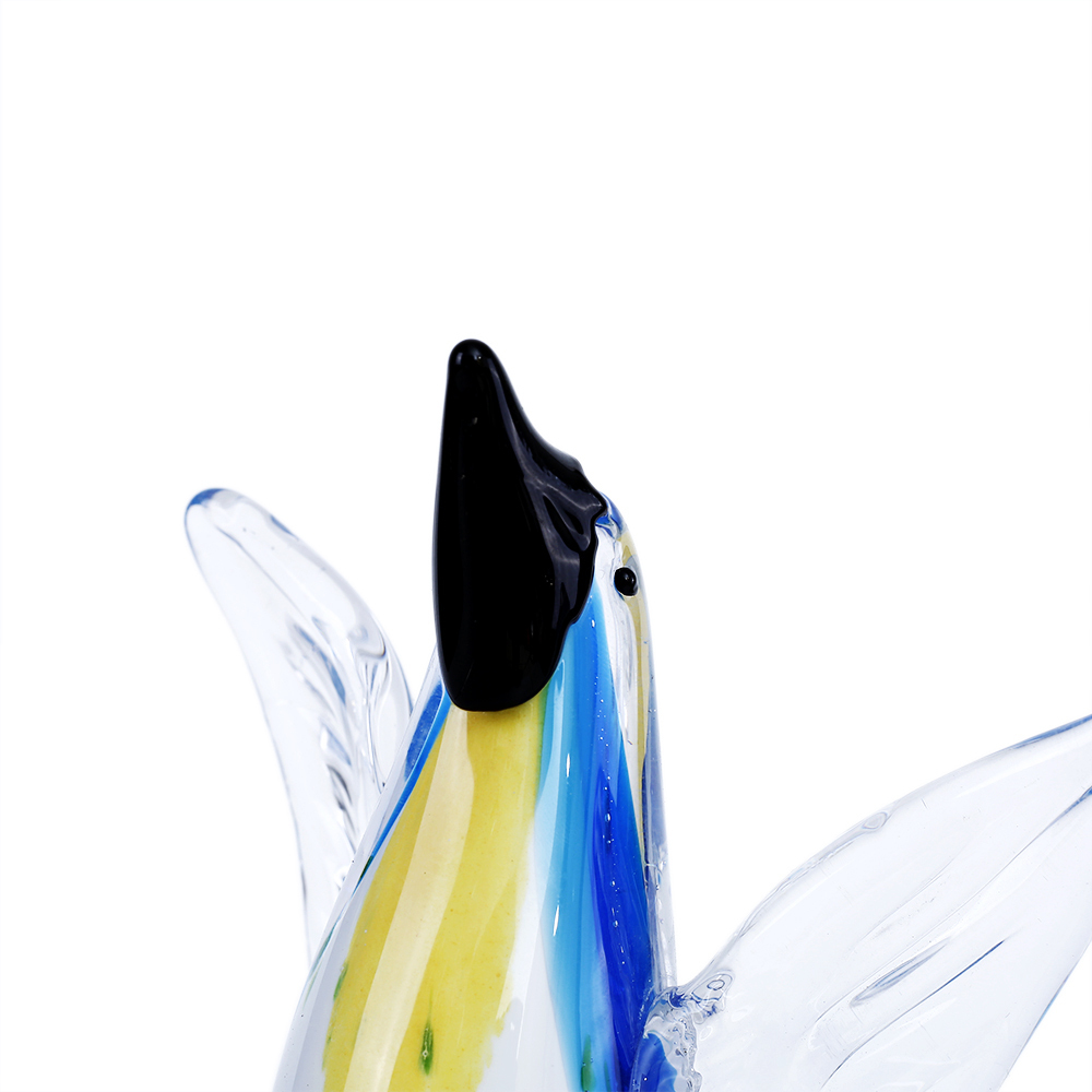 81175	 L5"W5"H4.5" - GLASS BIRD FIGURINE