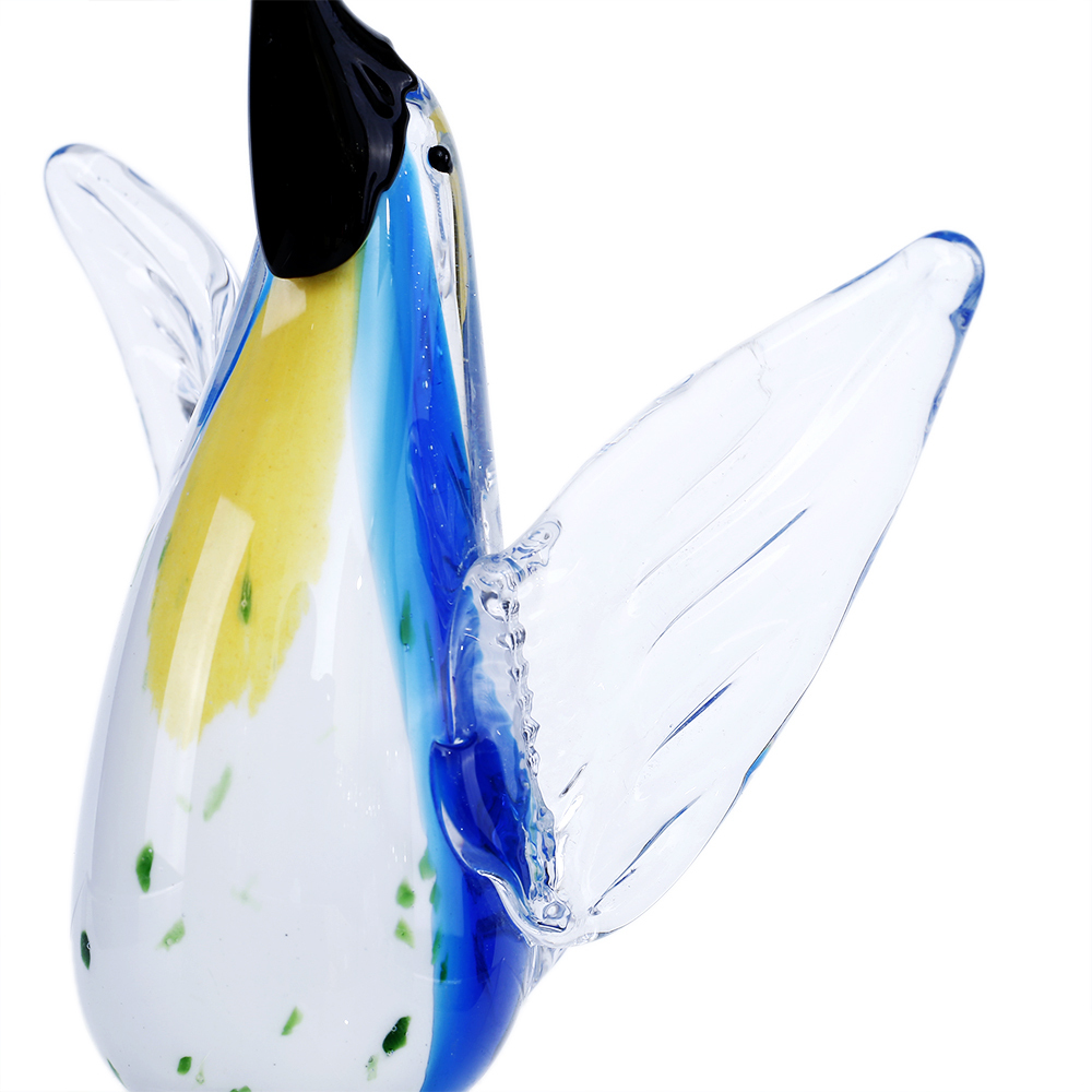 81175	 L5"W5"H4.5" - GLASS BIRD FIGURINE