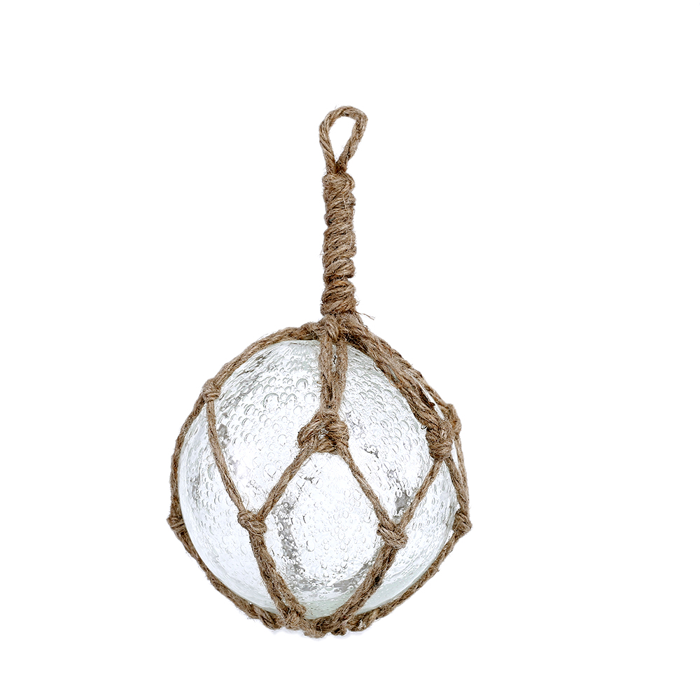 81180	 D6" - GLASS FLOAT BALL WITH ROPE