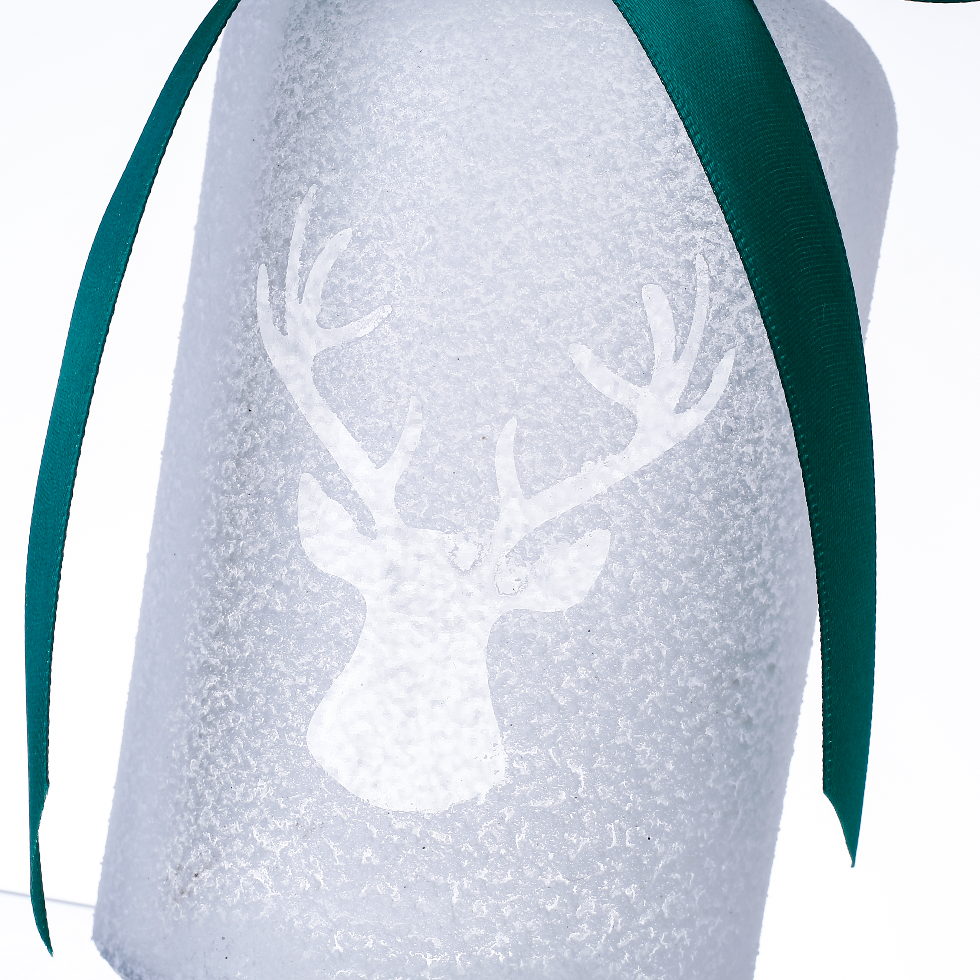 86105	 D3.1"H6.3" - SET OF 3 CHRISTMAS GLASS VASES WITH RIBBON BOW