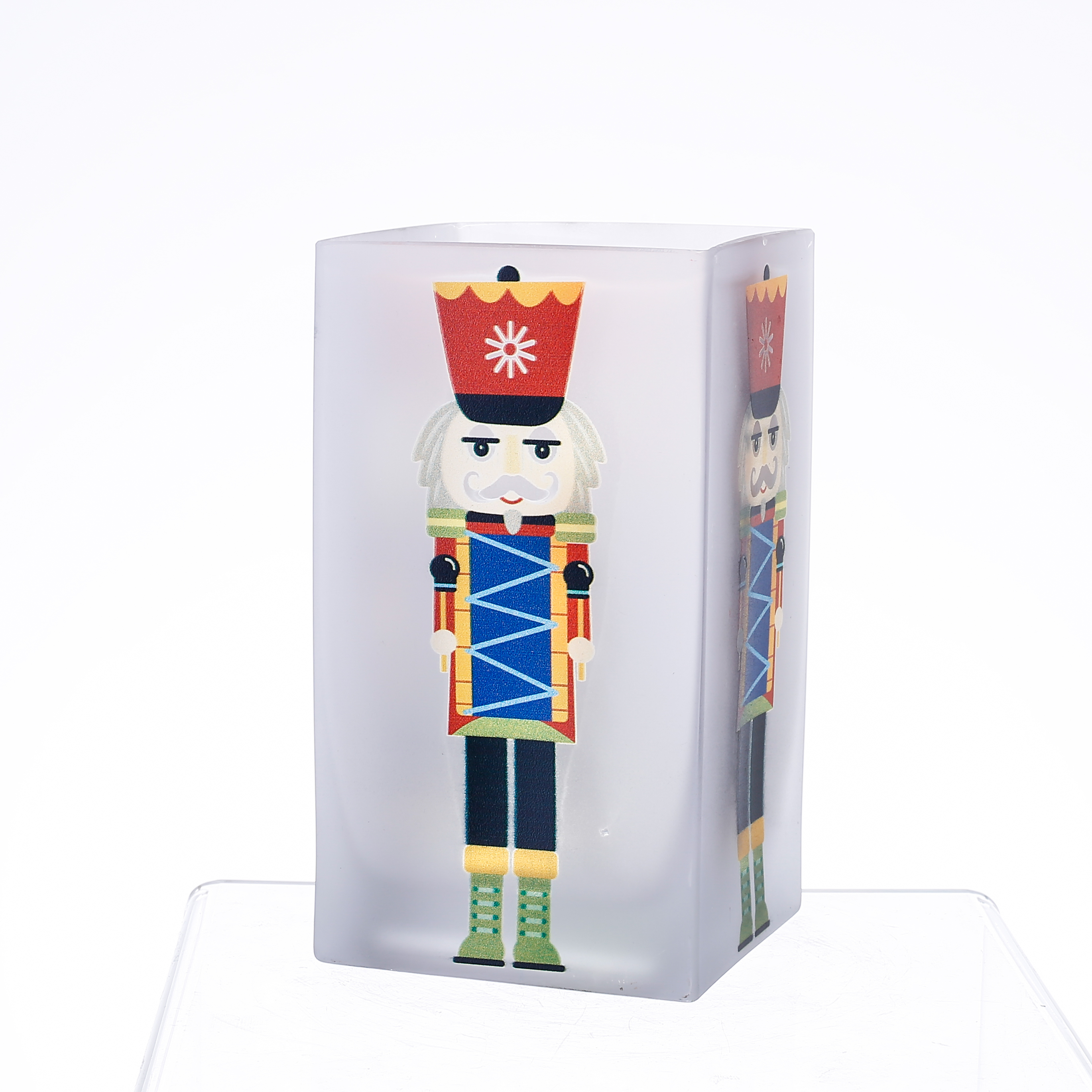 86026ASST	 L3.5W3.5H6.3" - ASSORTED CHRISTMAS GLASS VASES