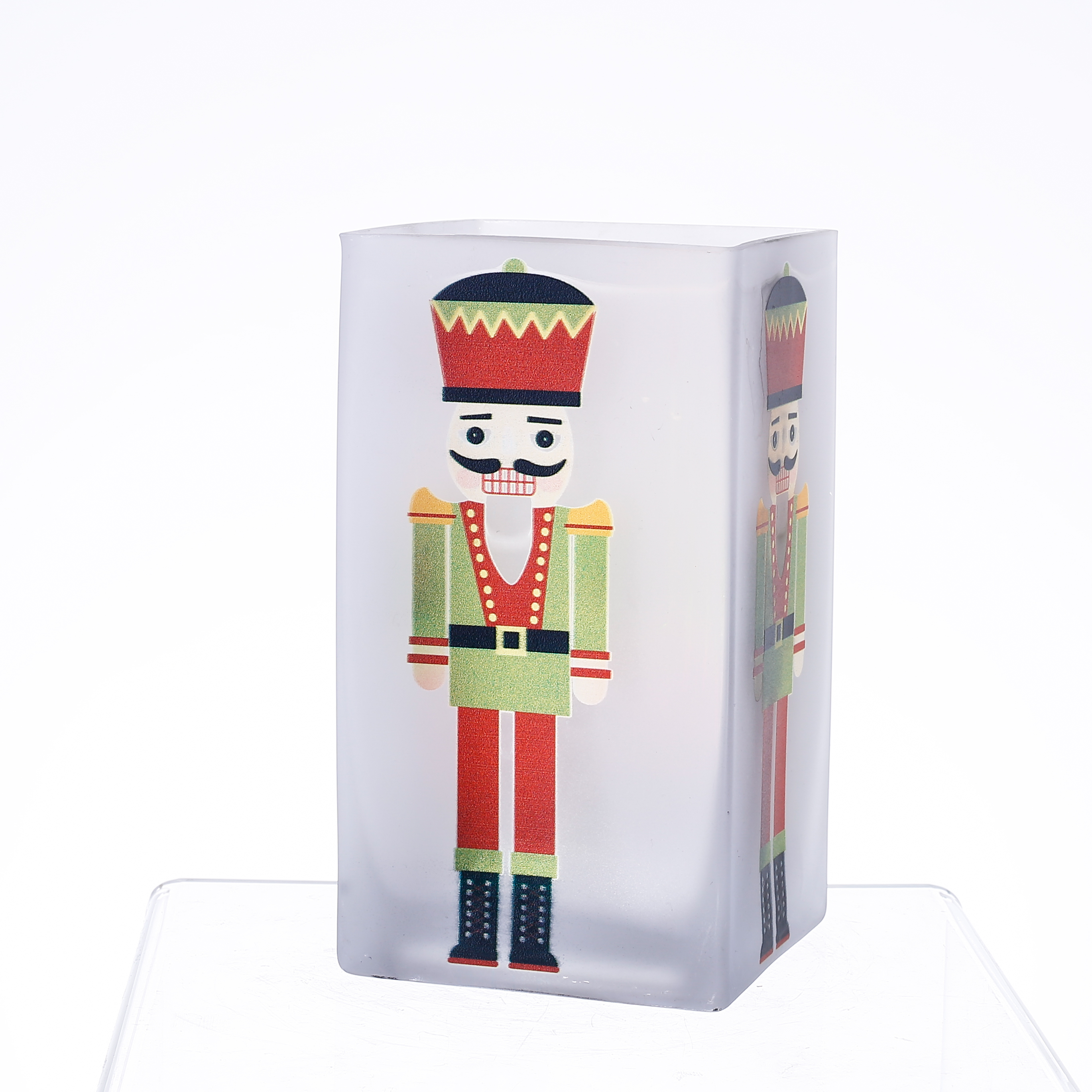 86026ASST	 L3.5W3.5H6.3" - ASSORTED CHRISTMAS GLASS VASES