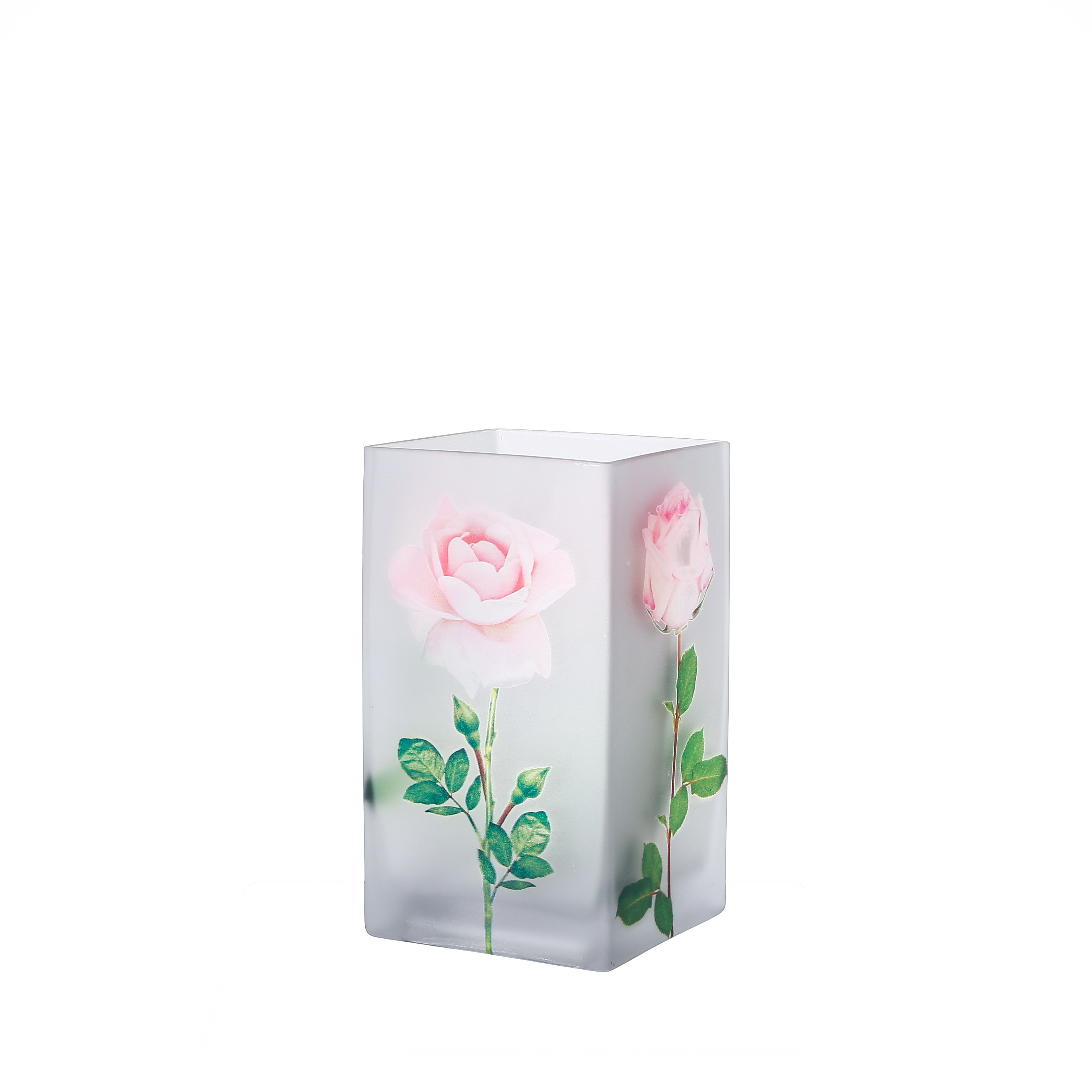 86026	 L3.5"W3.5"H6.3" - GLASS VASE