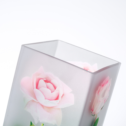 86026	 L3.5"W3.5"H6.3" - GLASS VASE