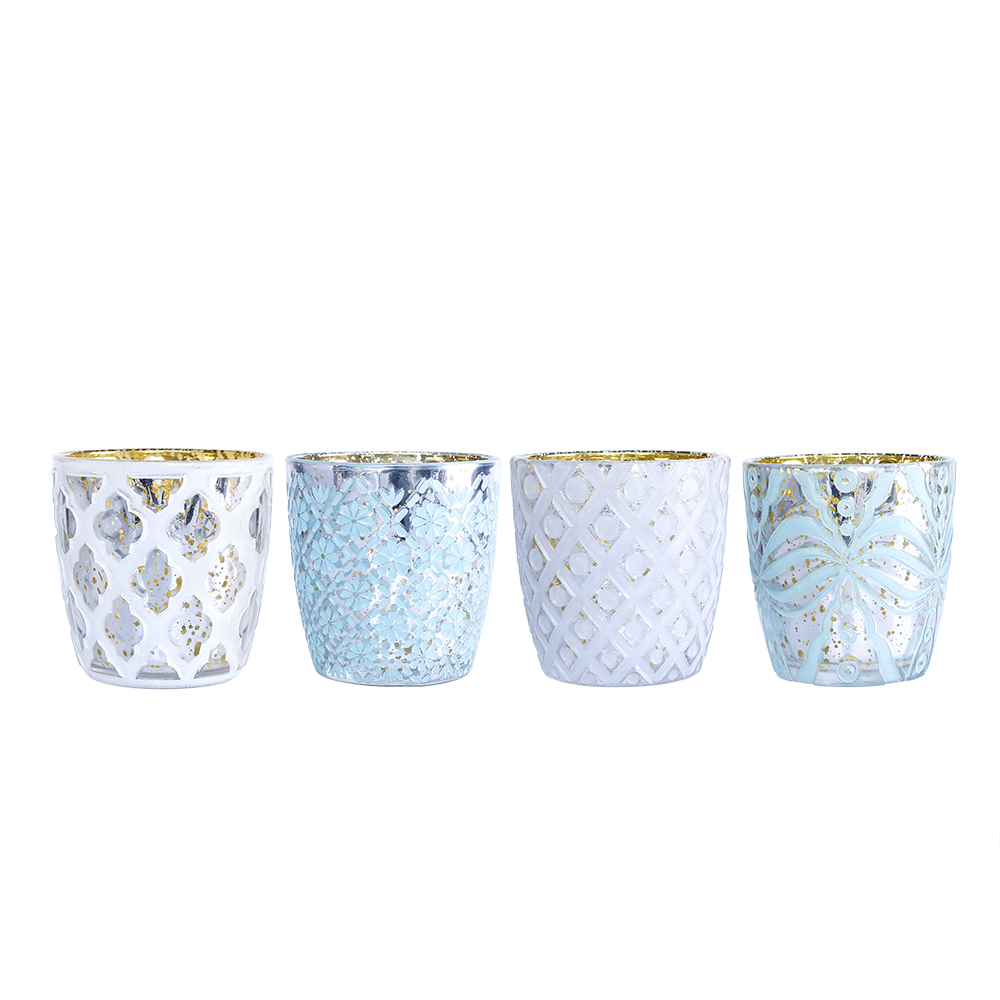 94215ASST	 D3.5"H3.5" - ASSORTED COLORS VOTIVE CANDLE HOLDERS