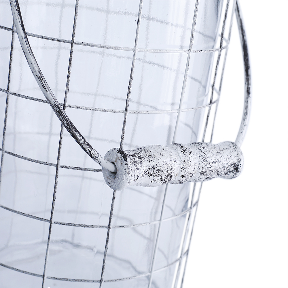 94245	 *D6"H7" - GLASS CYLINDER WITH METAL HOLDER