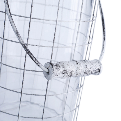 94245	 *D6"H7" - GLASS CYLINDER WITH METAL HOLDER