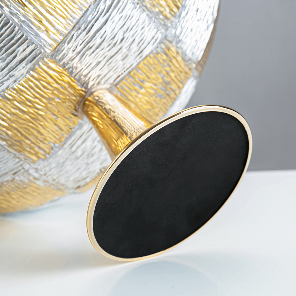 M20156	 D15.2"H3.1"" - METAL PEDESTAL BOWL