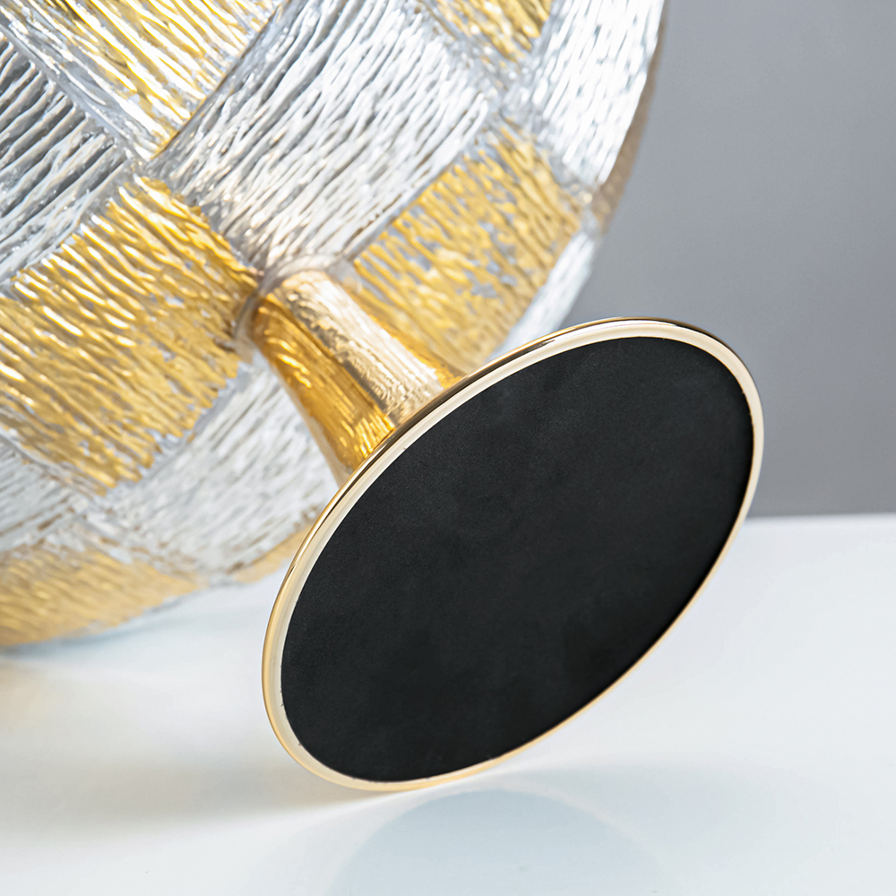 M20156	 D15.2"H3.1"" - METAL PEDESTAL BOWL