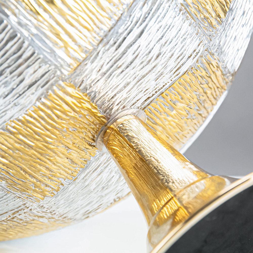 M20156	 D15.2"H3.1"" - METAL PEDESTAL BOWL