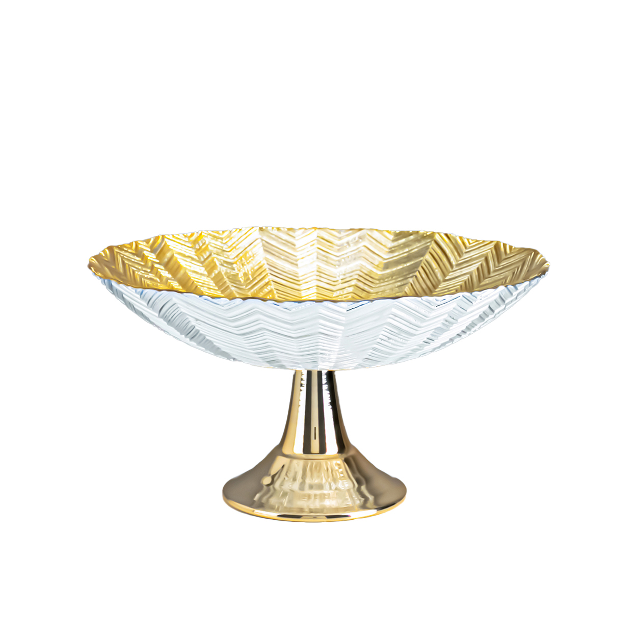 M20157	 D8.5"H1.8" - METAL PEDESTAL BOWL