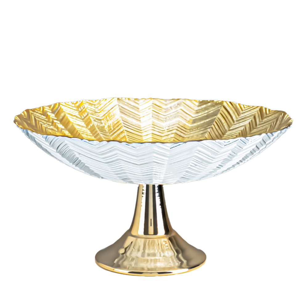 M20158	 D11.6"H2.4" - METAL PEDESTAL BOWL