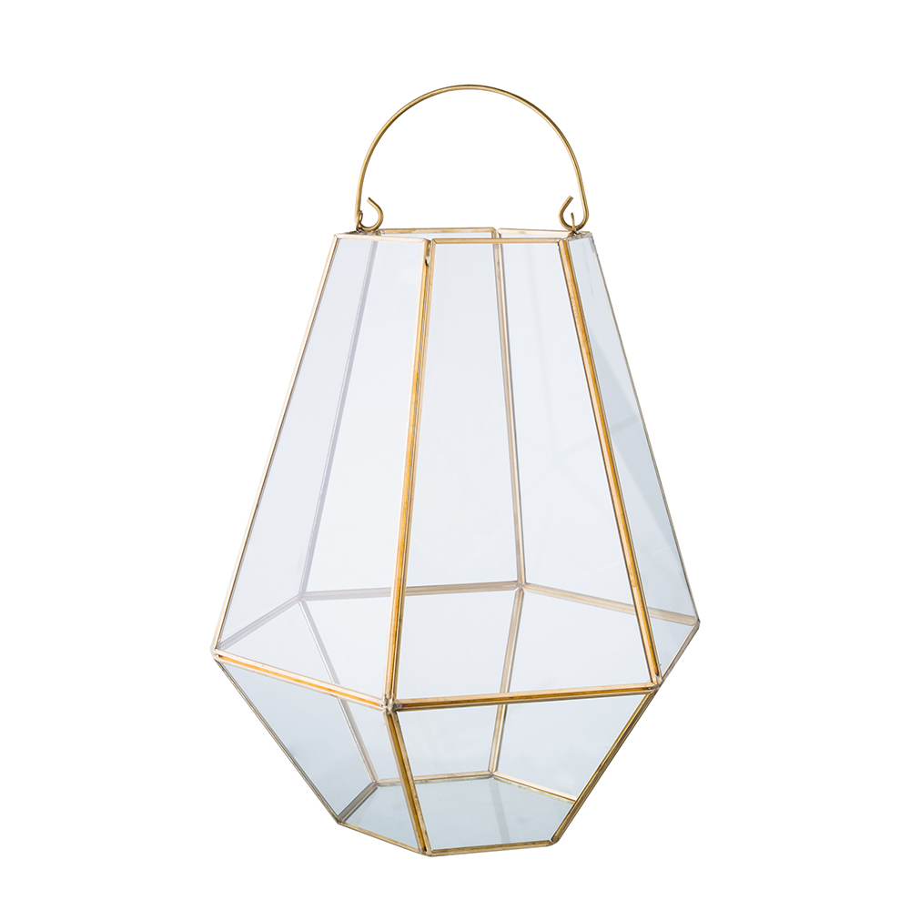 60039	 L9"W8.5"H12" - HANGING GEOMETRIC TERRARIUM