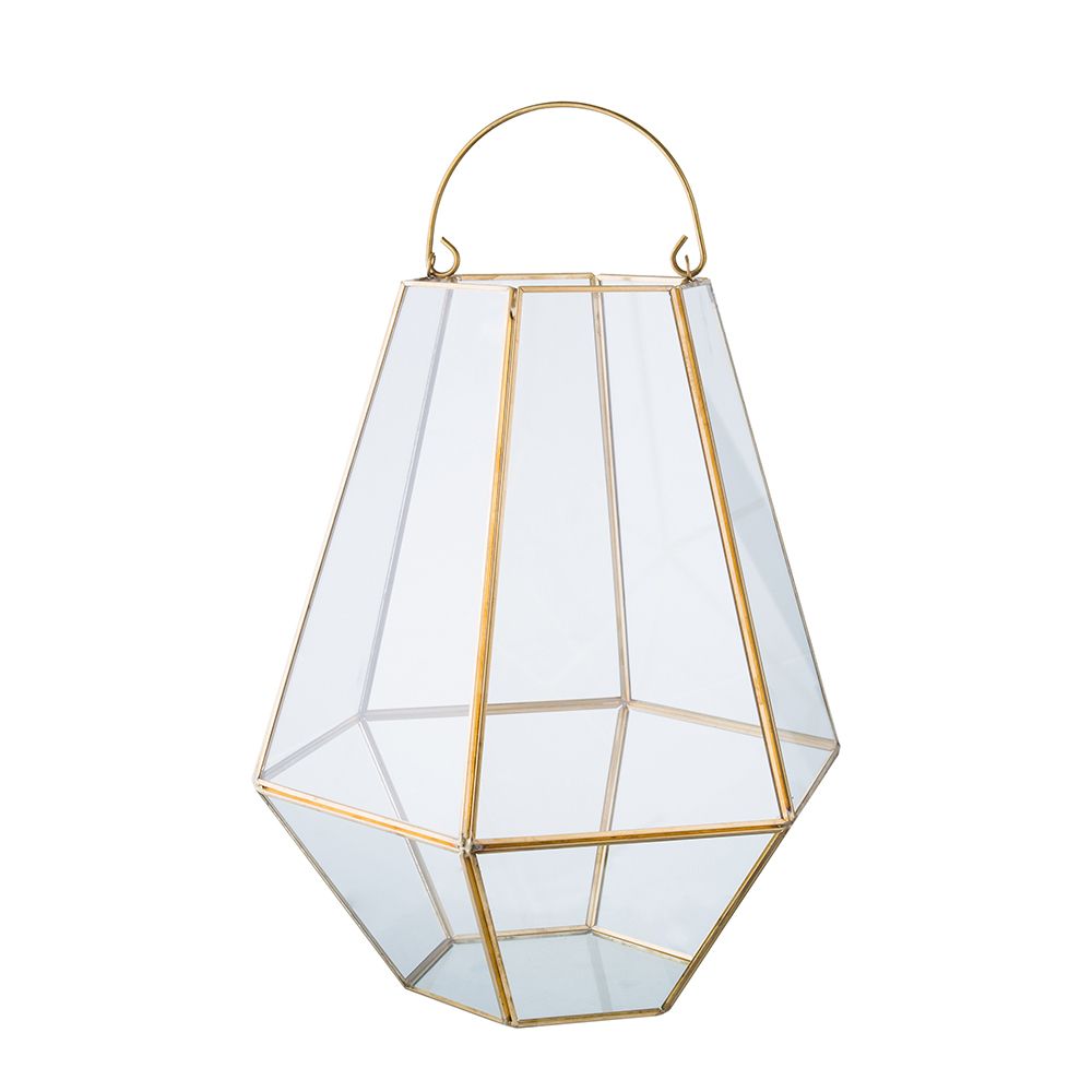 60039	 L9"W8.5"H12" - HANGING GEOMETRIC TERRARIUM