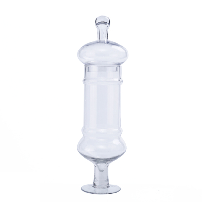 62024	 D6"H22" - GLASS APOTHECARY JAR WITH LID