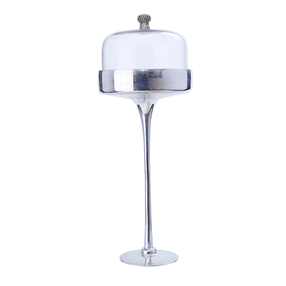 39135	 D7.5"H20" - DECORATIVE CAKESTAND WITH LID