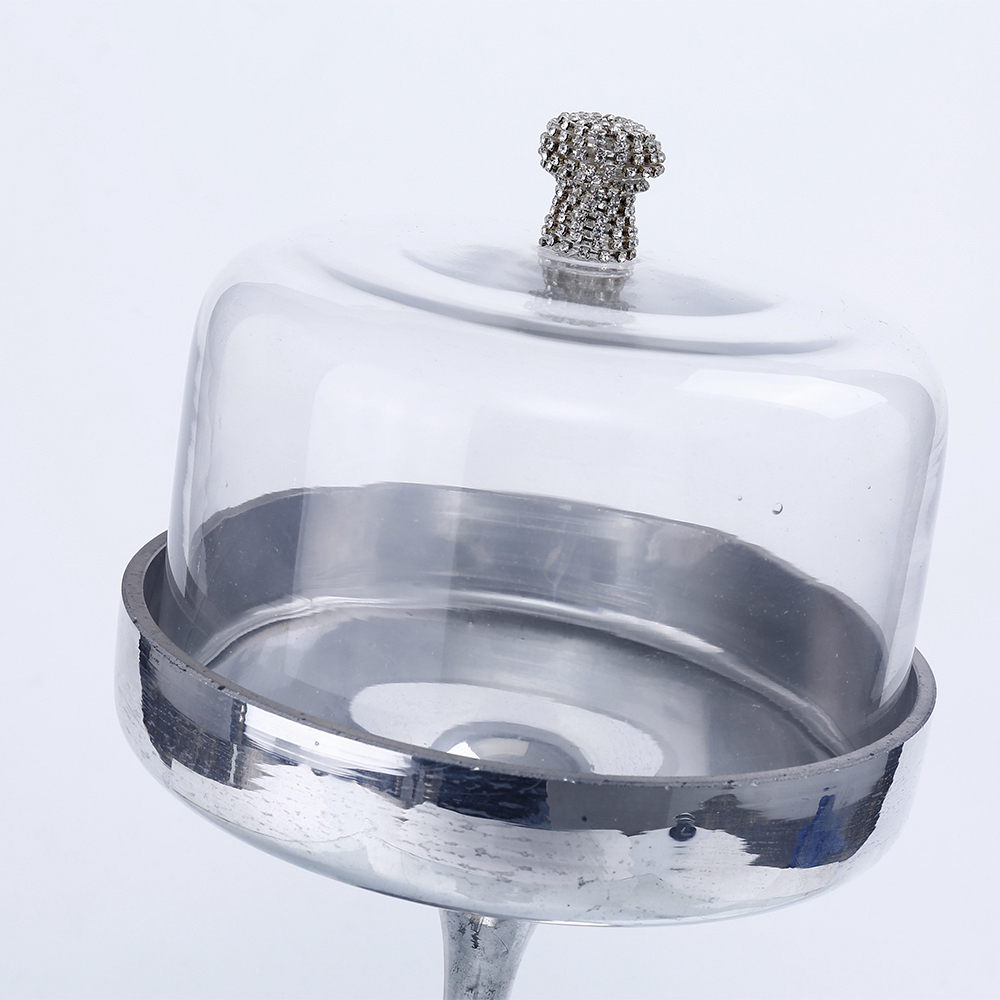39137	 D7.5"H16" - DECORATIVE CAKESTAND WITH LID
