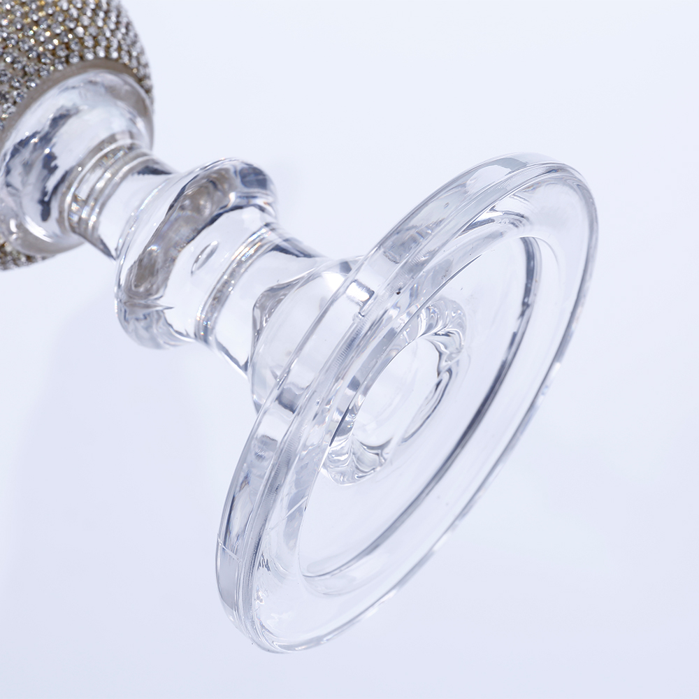 68061BD	 D4.5"H9.5" - CANDLE HOLDER WITH RHINESTONE