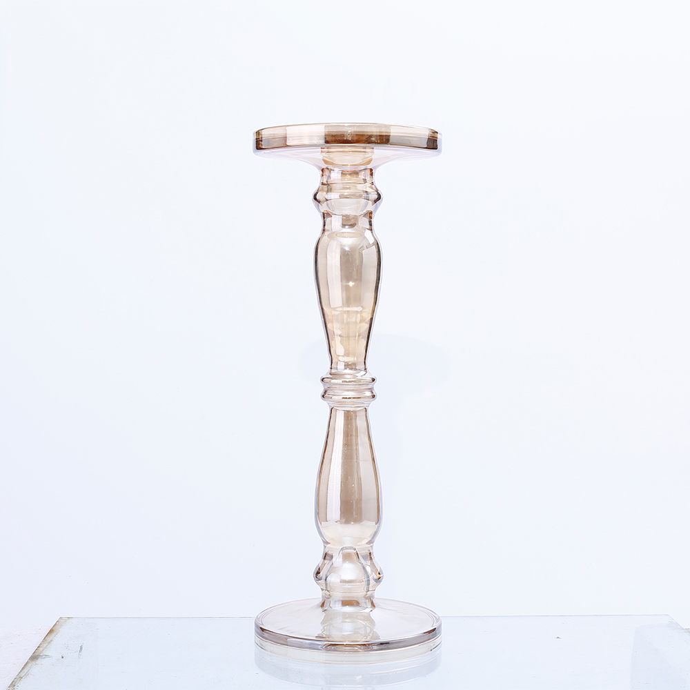 39148	 D5.1"H13.8" - GLASS CANDLE HOLDER