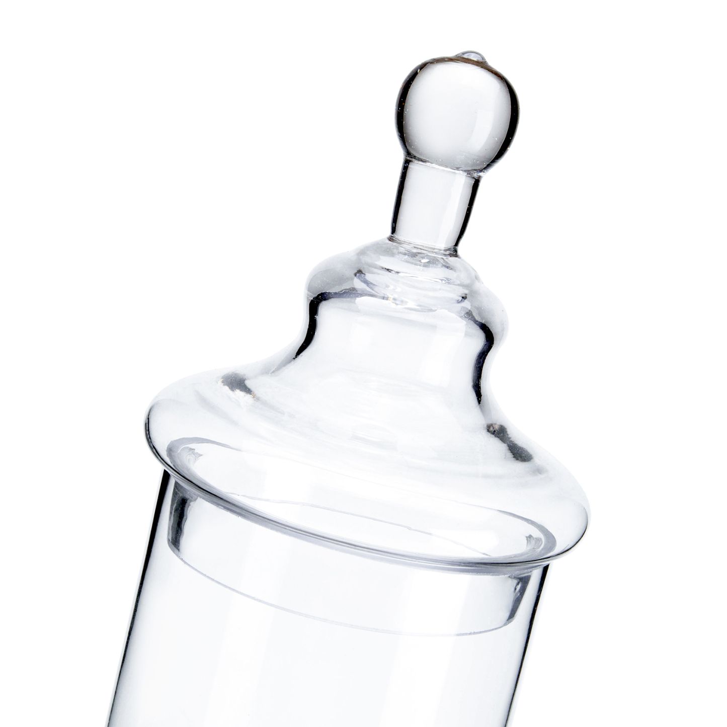 83726	 D4"H14" - GLASS APOTHECARY JAR WITH LID