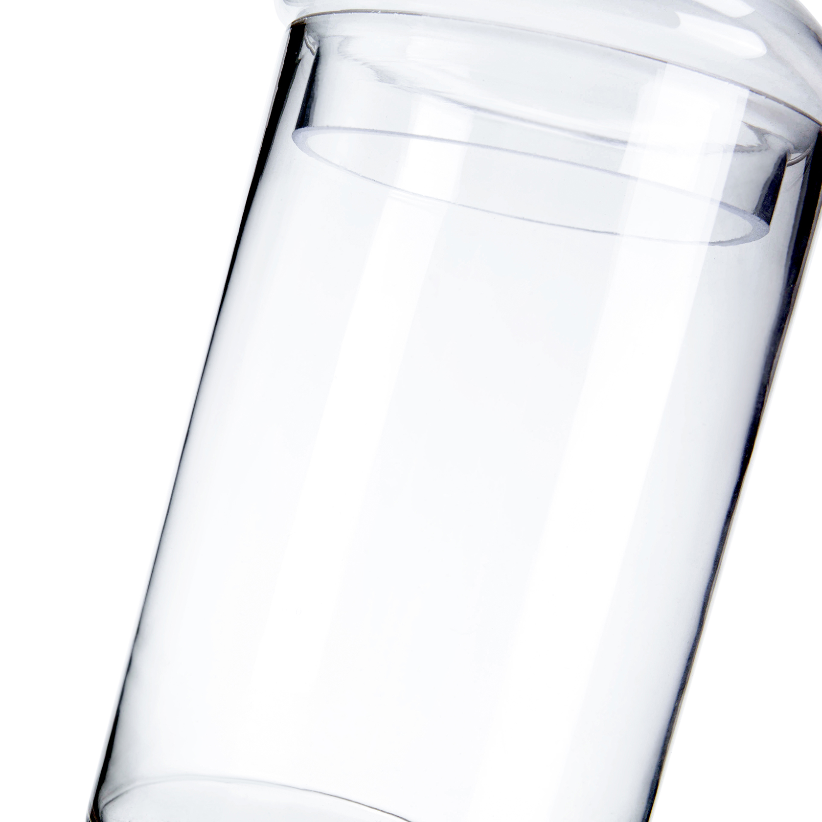 83727	 D4"H17" - GLASS APOTHECARY JAR WITH LID