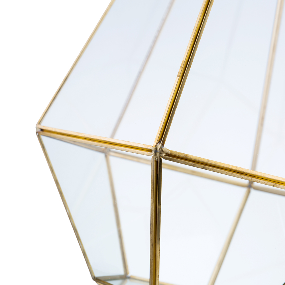 60039	 L9"W8.5"H12" - HANGING GEOMETRIC TERRARIUM