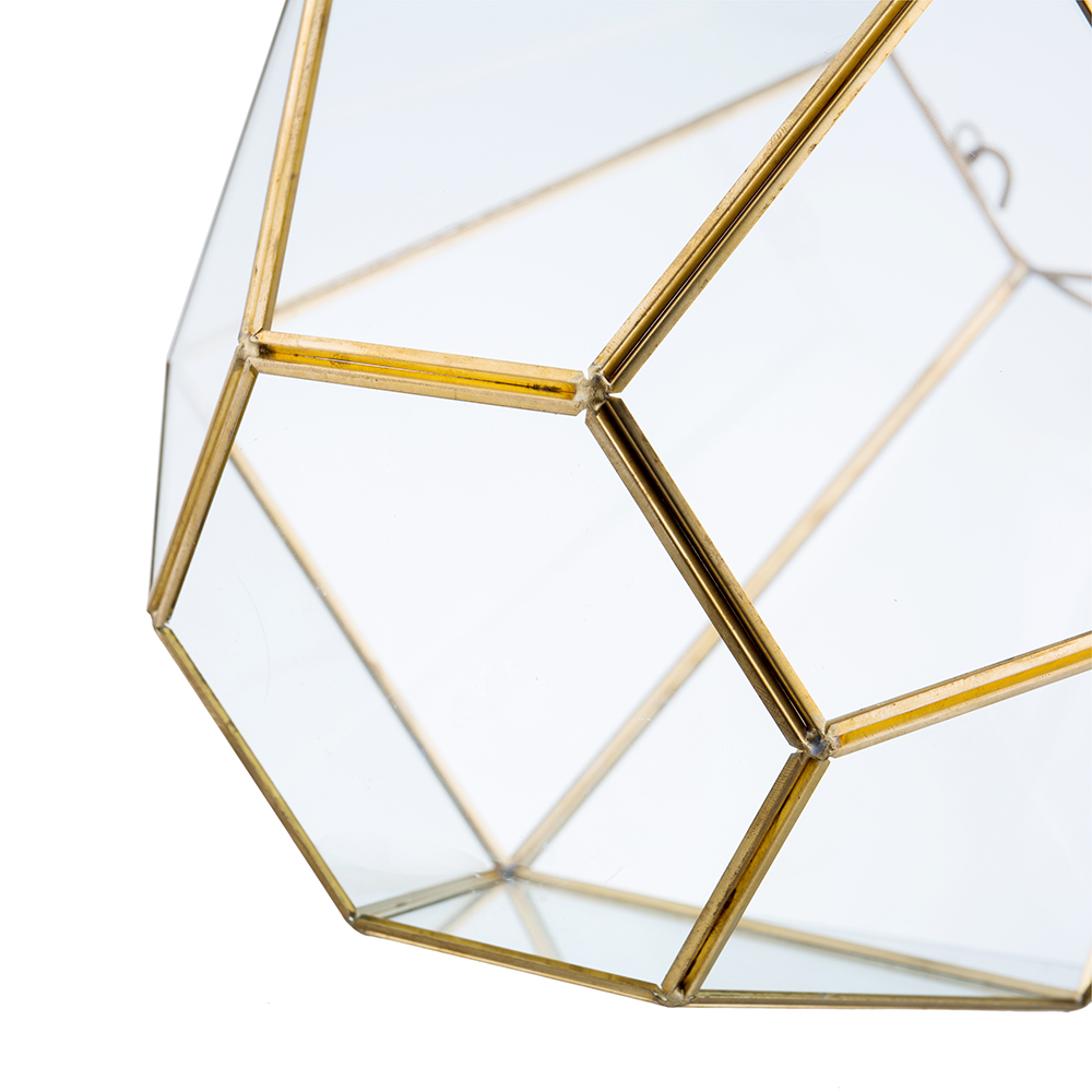 60039	 L9"W8.5"H12" - HANGING GEOMETRIC TERRARIUM