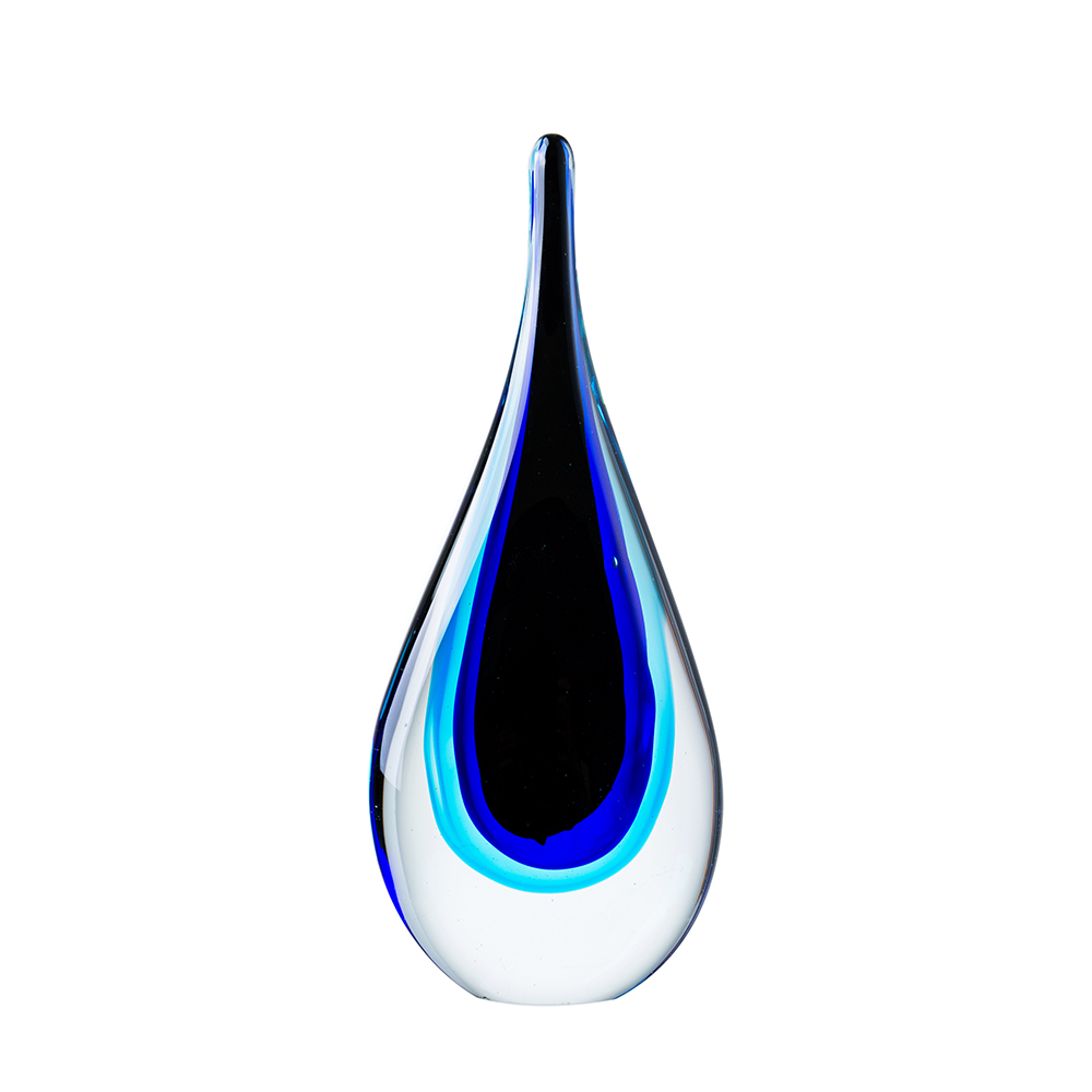 76009	 L5.5"W3"H13" - GLASS SCULPTURE