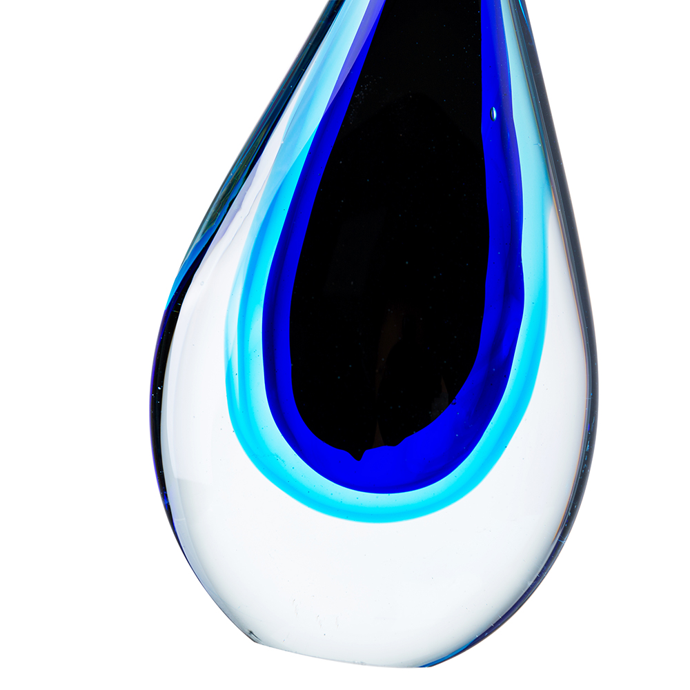 76009	 L5.5"W3"H13" - GLASS SCULPTURE