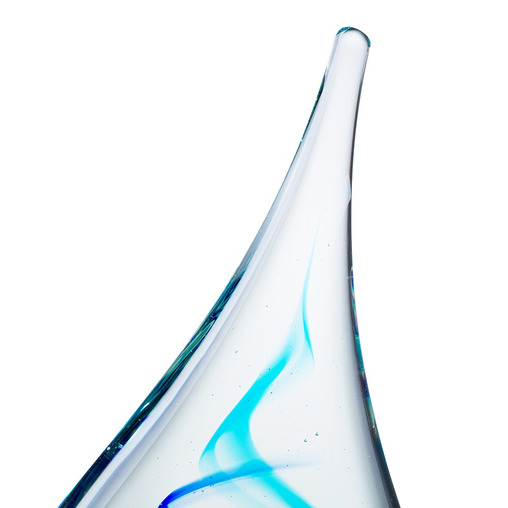 76067	 L5.5"W1.5"H12" - GLASS SCULPTURE