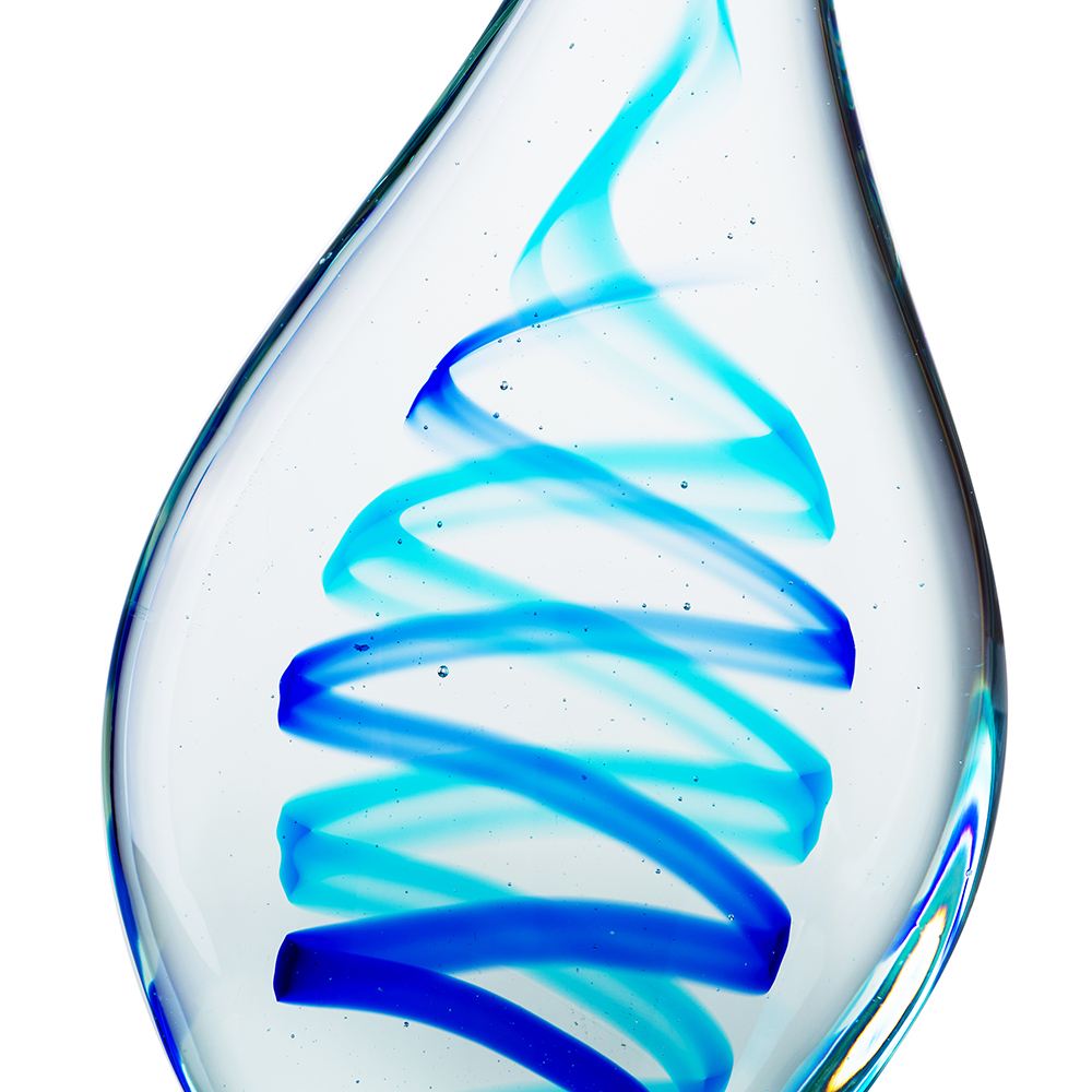 76067	 L5.5"W1.5"H12" - GLASS SCULPTURE