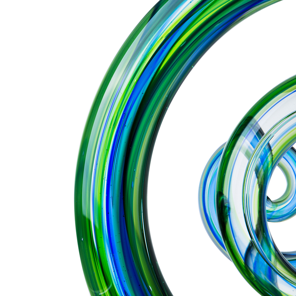 76113	 L6.5"W3.5"H11" - GLASS SCULPTURE