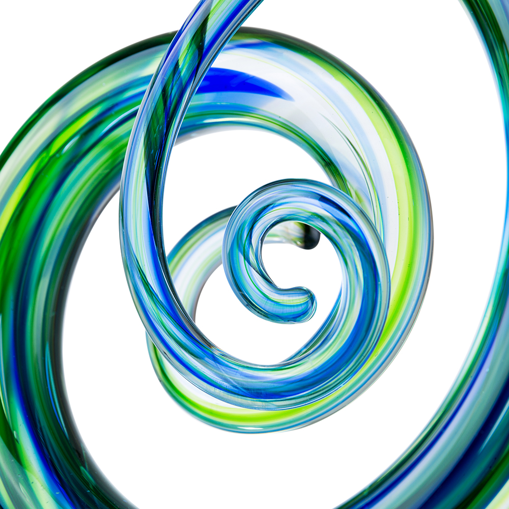 76113	 L6.5"W3.5"H11" - GLASS SCULPTURE