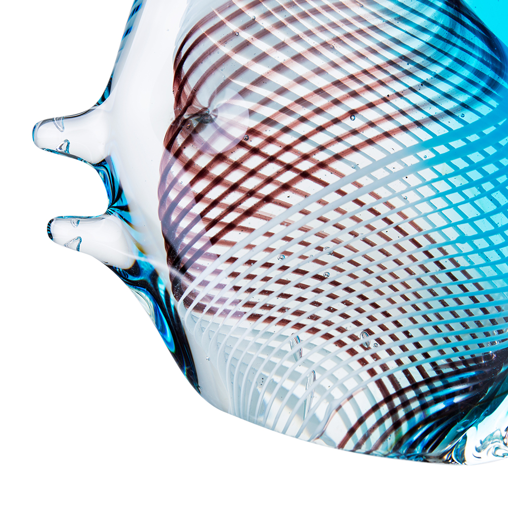 76005	 L7.5"W2"H8.5" - GLASS FISH FIGURINE