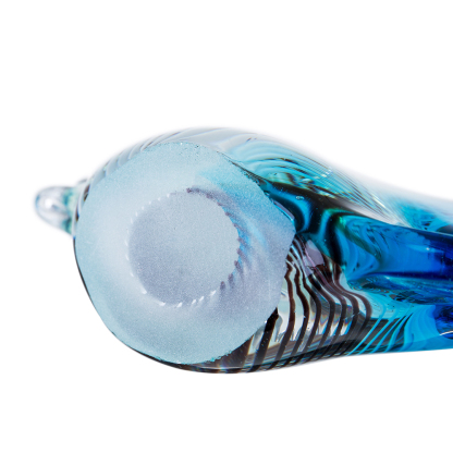 76005	 L7.5"W2"H8.5" - GLASS FISH FIGURINE