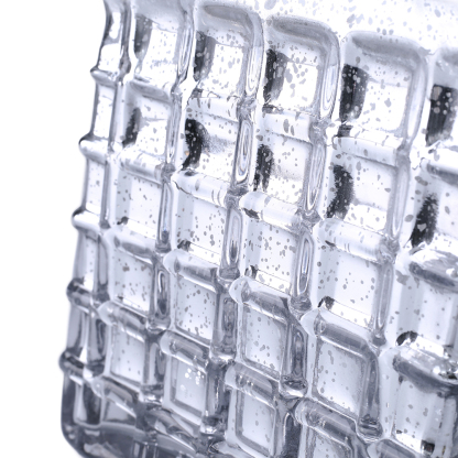 57057	 L6"W6"H6" - MERCURY GLASS VASE