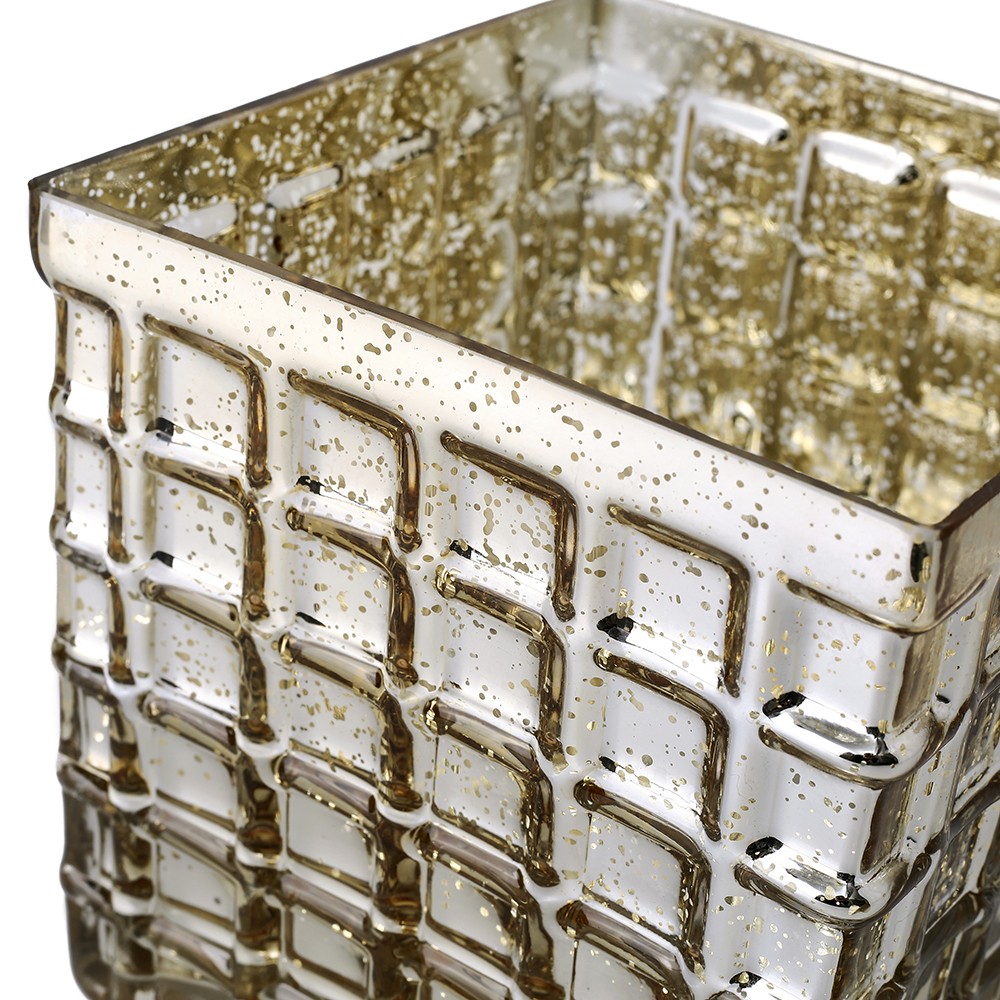 57059	 L4.5"W4.5"H4.5" - MERCURY GLASS VASE