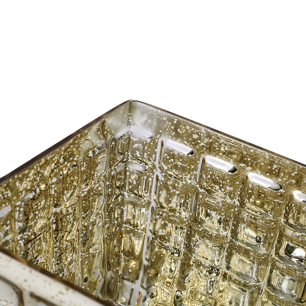 57059	 L4.5"W4.5"H4.5" - MERCURY GLASS VASE