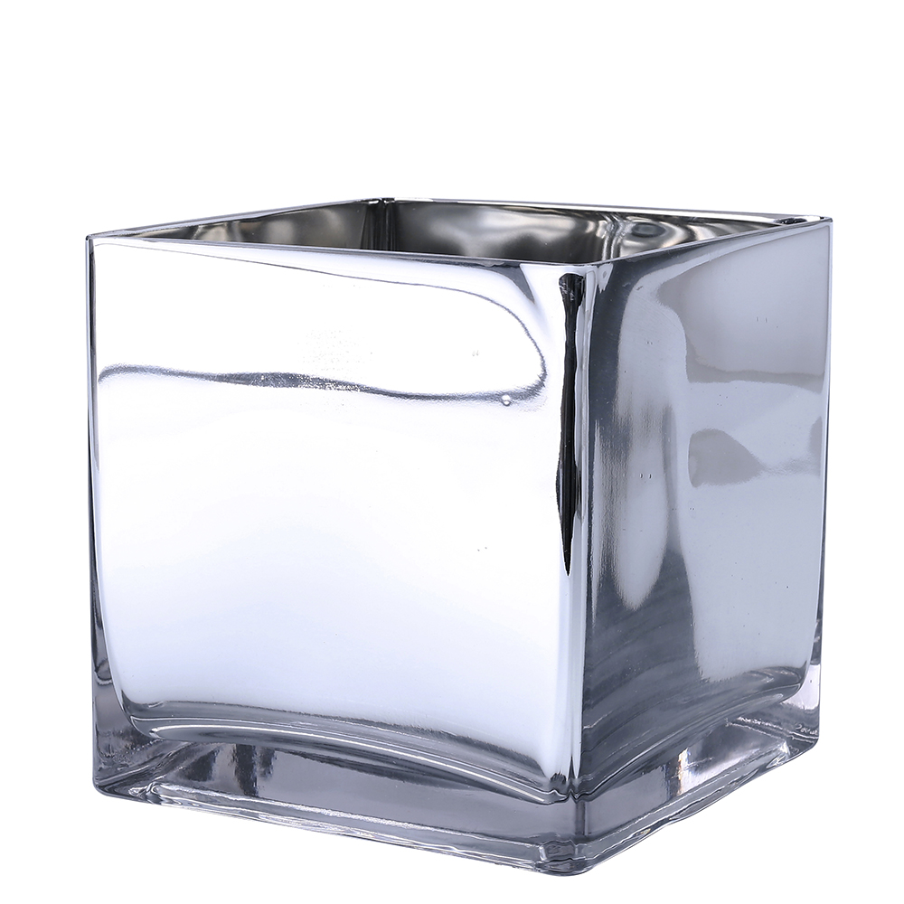 L4.5"W4.5"H4.5" - MERCURY GLASS VASE