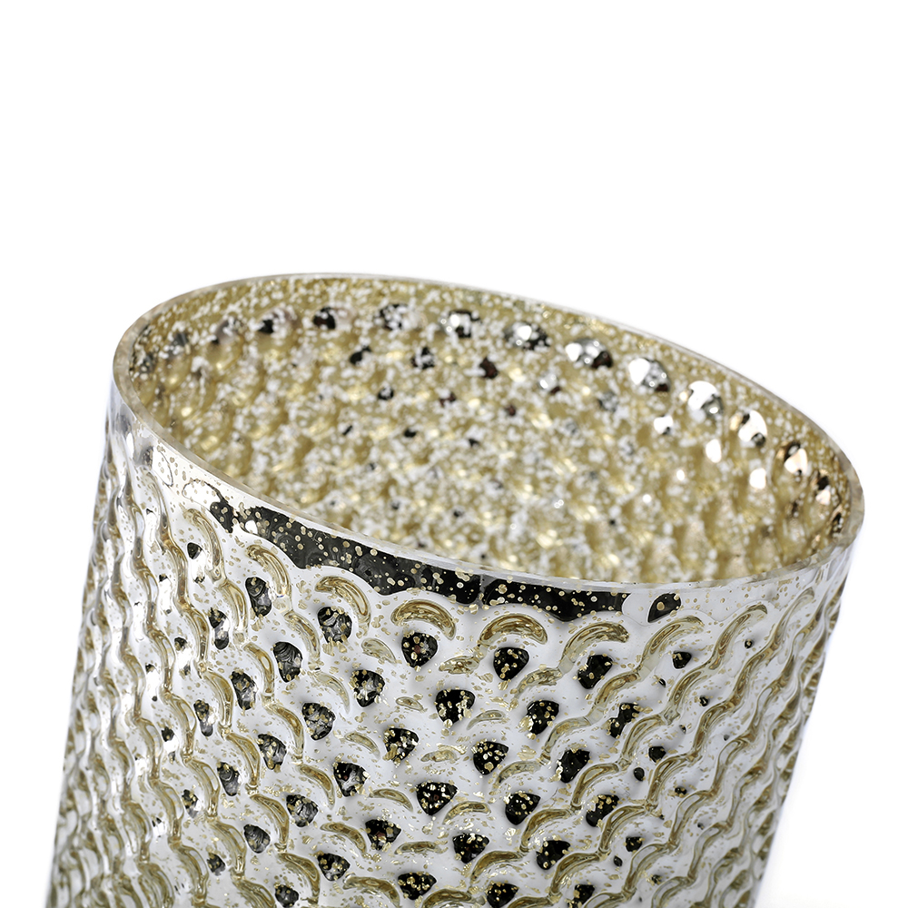 57176	 D5.5"H5.5" - MERCURY GLASS VASE