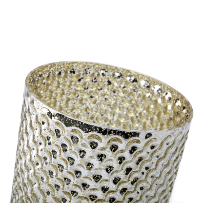 57176	 D5.5"H5.5" - MERCURY GLASS VASE