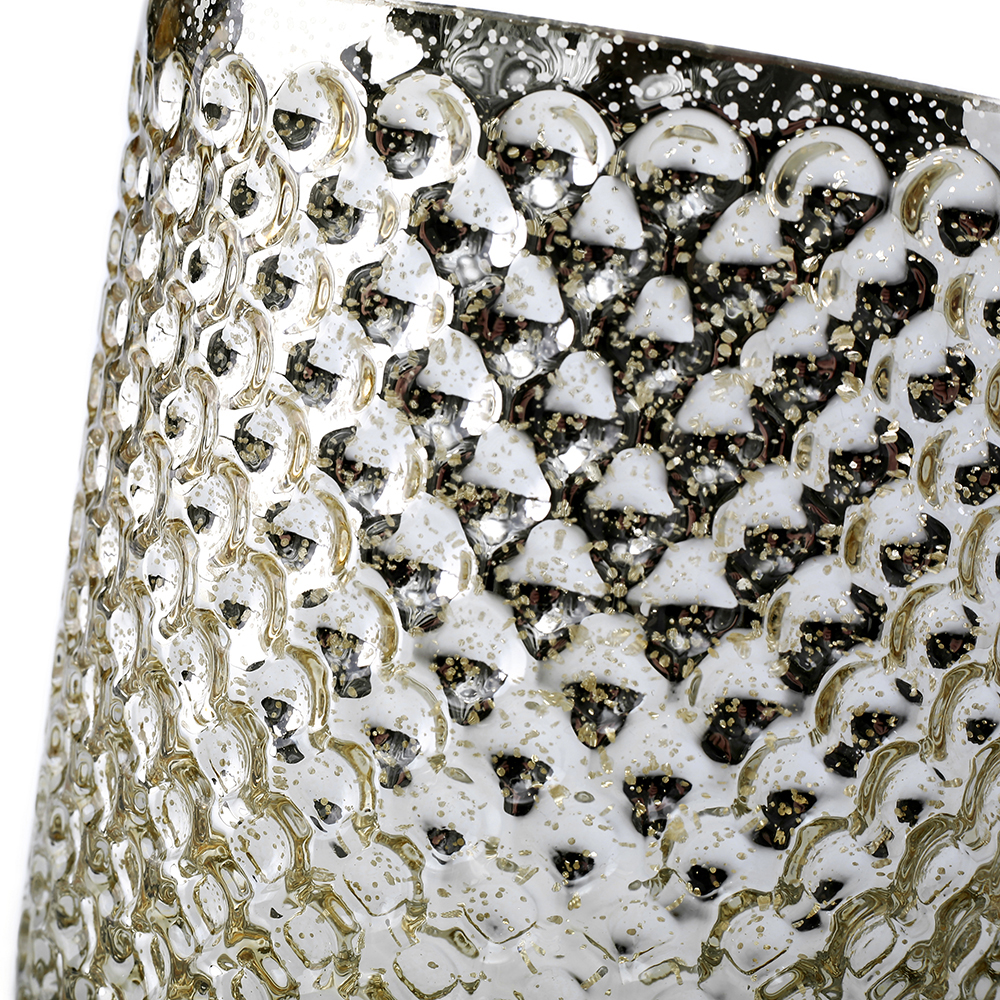 57176	 D5.5"H5.5" - MERCURY GLASS VASE