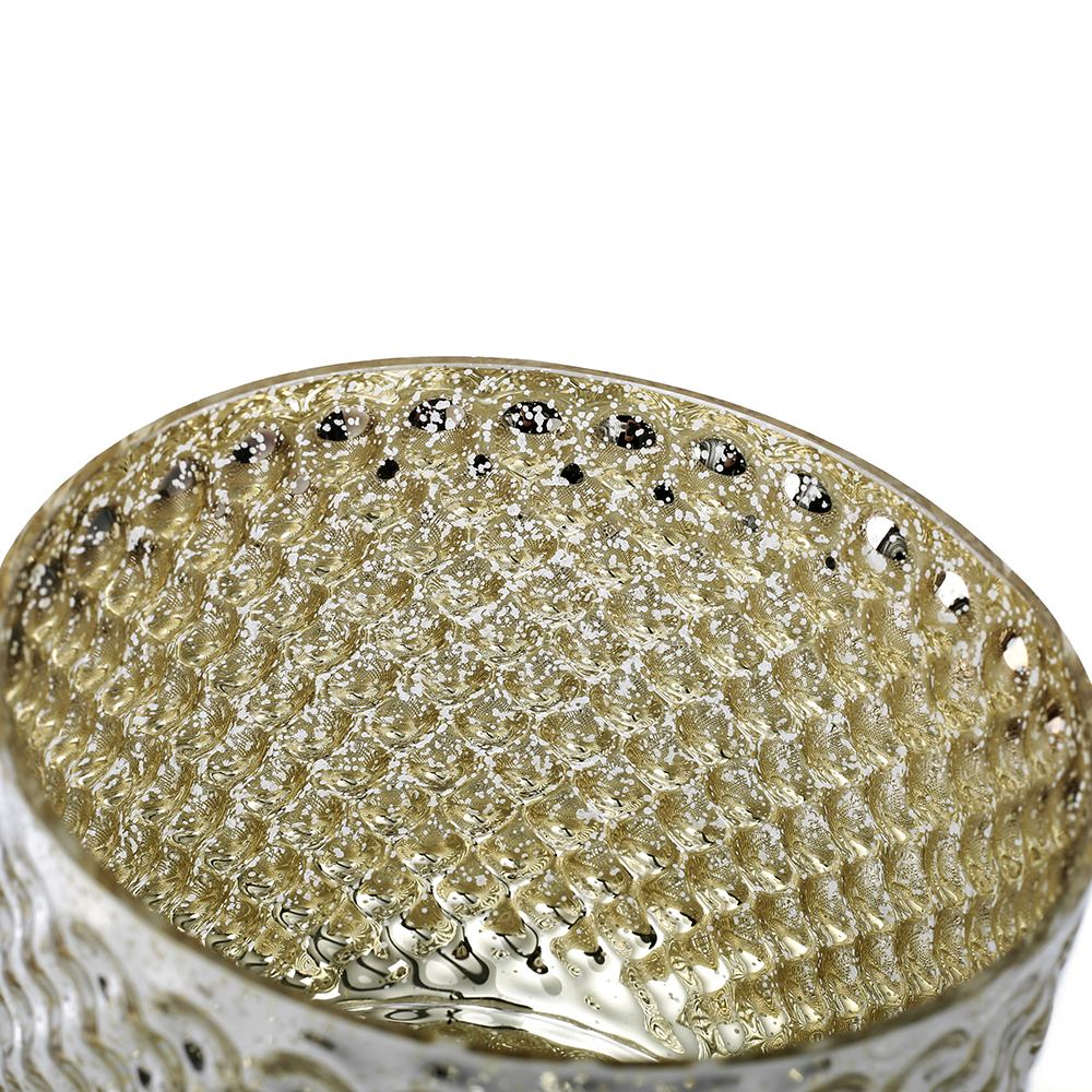 57176	 D5.5"H5.5" - MERCURY GLASS VASE
