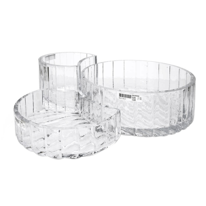 GA26093S3	 L5.9W4.3"H4.1" - GLASS VASE