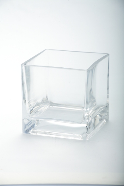 L4"W4"H4" - SQUARE GLASS VASE