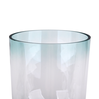 GA78057GR	 L6.5"W6.5"H9.84"GLASS VASE