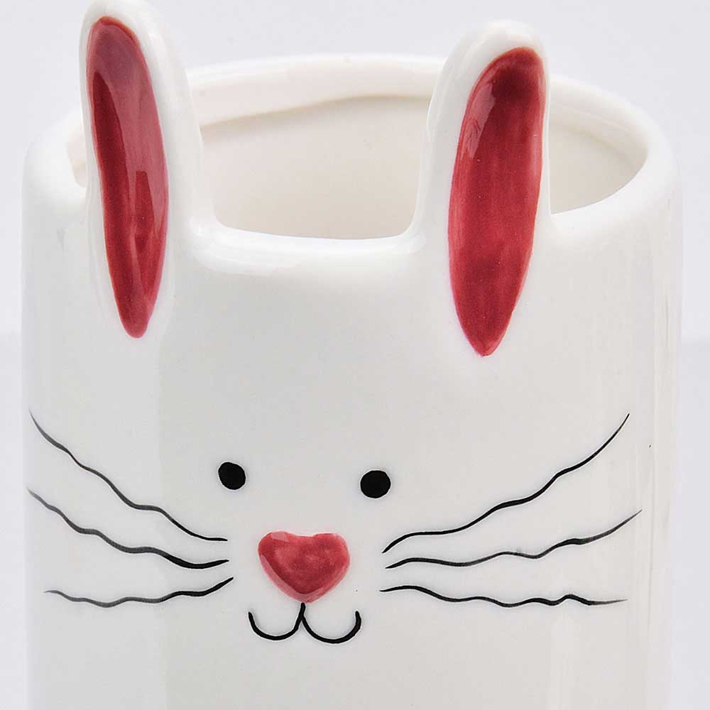 CE10006WH	 L2.9"W2.9"H7" - EASTER RABBIT VASE