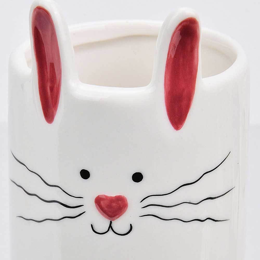 CE10006WH	 L2.9"W2.9"H7" - EASTER RABBIT VASE